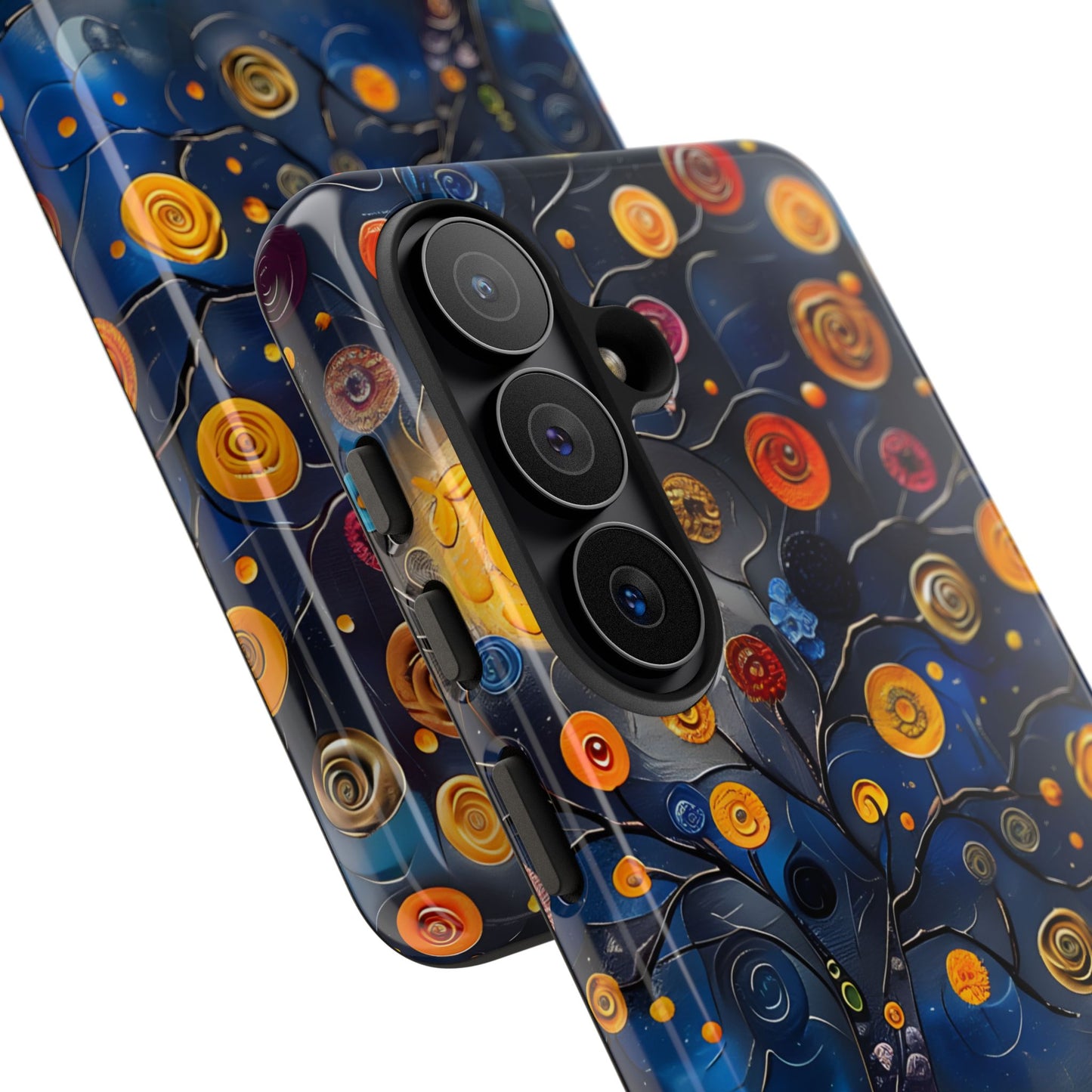 Blue Mosaic Tree Phone Case, Stained Glass Phone Case, Artistic iPhone Case, Colorful Nature Design, Samsung Galaxy Cover