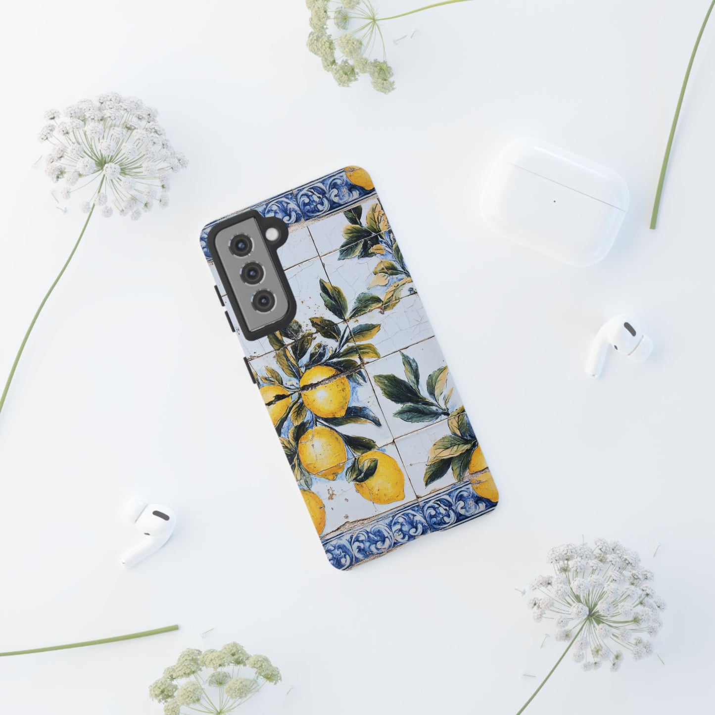 Mediterranean Lemon Tile Phone Case