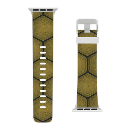 Cartoon Turtle Shell Apple Watch Band – Khaki Green Aesthetic Strap for Apple Watch