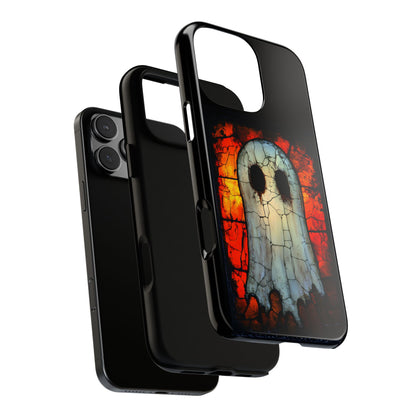 Ghost Phone Case - Halloween Themed Stained Glass Design