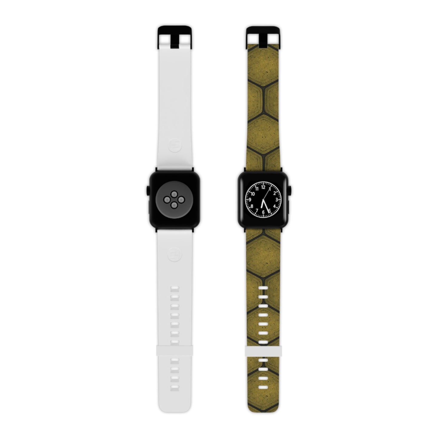 Cartoon Turtle Shell Apple Watch Band – Khaki Green Aesthetic Strap for Apple Watch