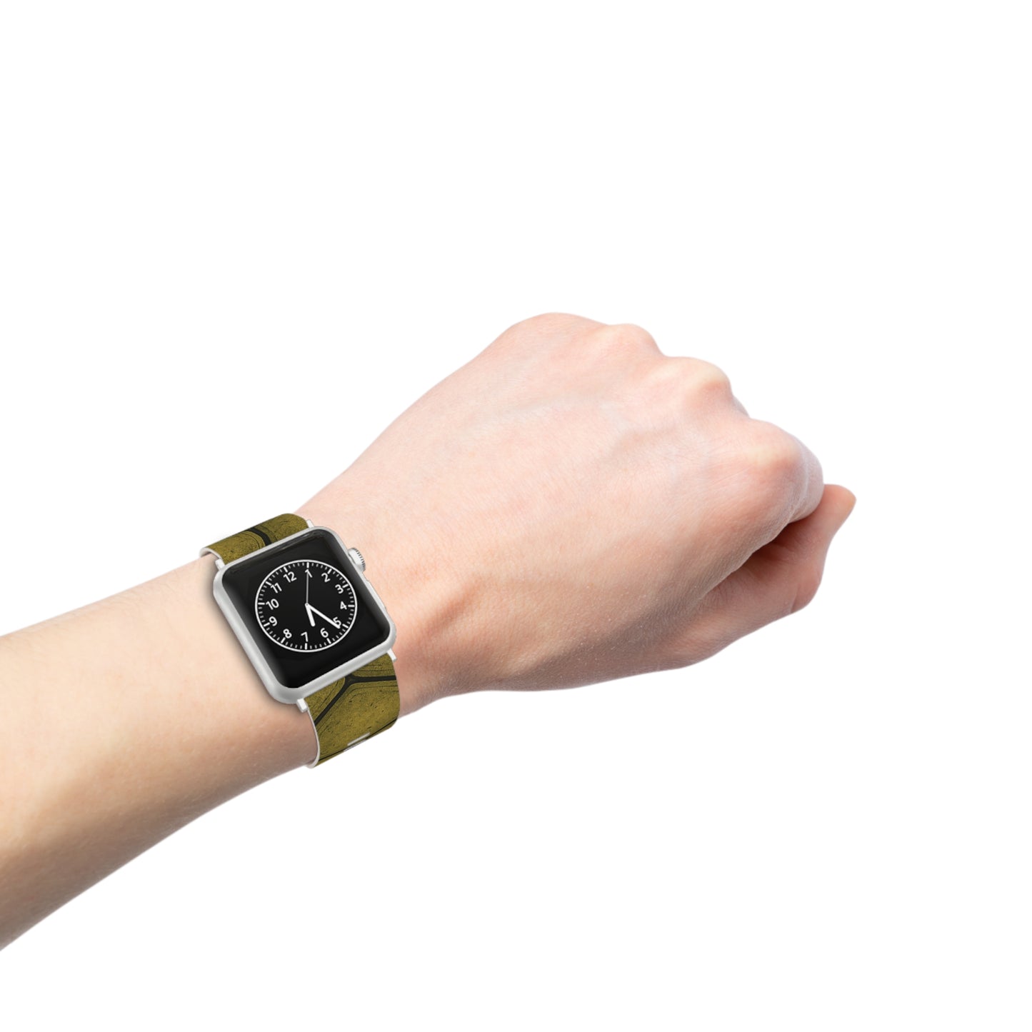 Cartoon Turtle Shell Apple Watch Band – Khaki Green Aesthetic Strap for Apple Watch