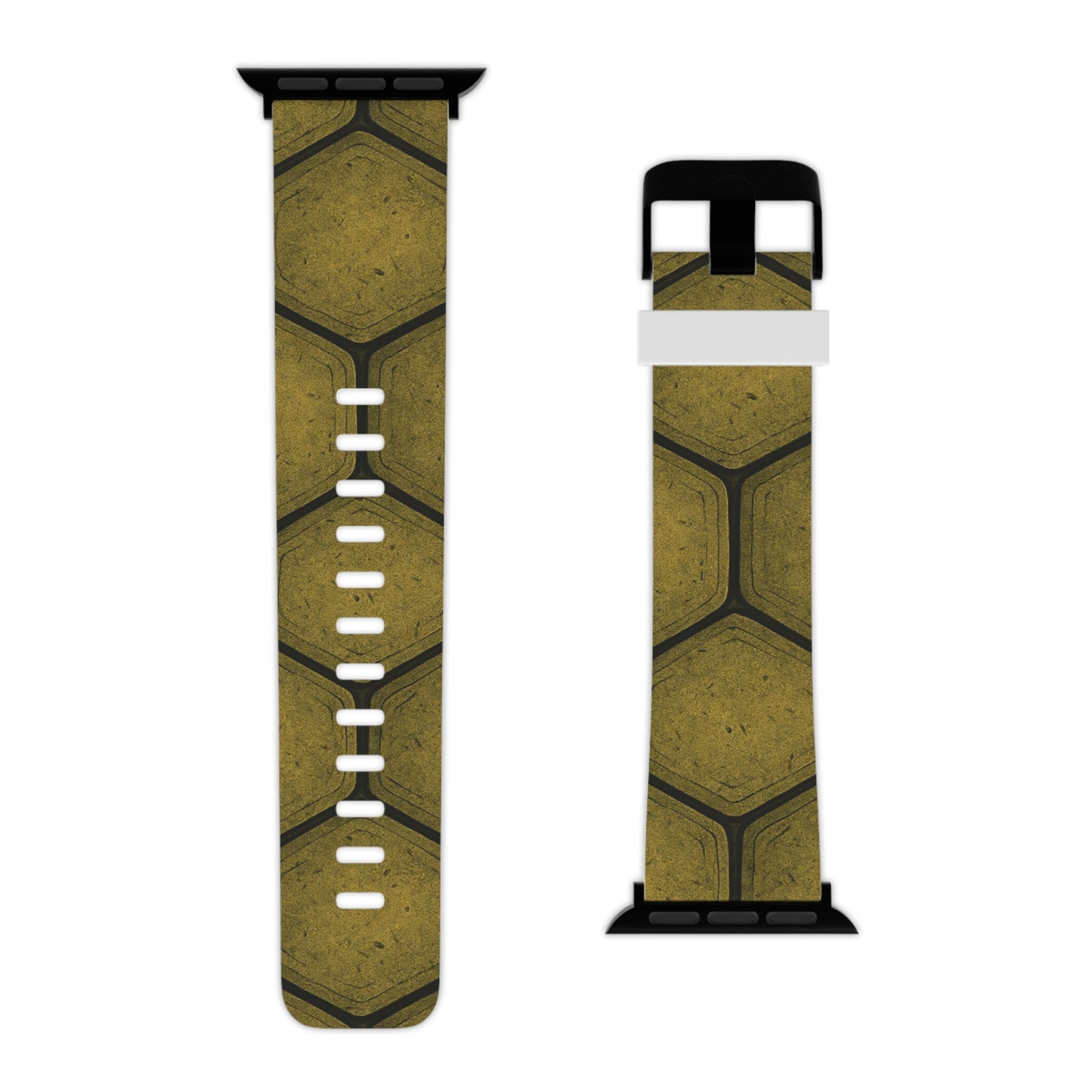Cartoon Turtle Shell Apple Watch Band – Khaki Green Aesthetic Strap for Apple Watch