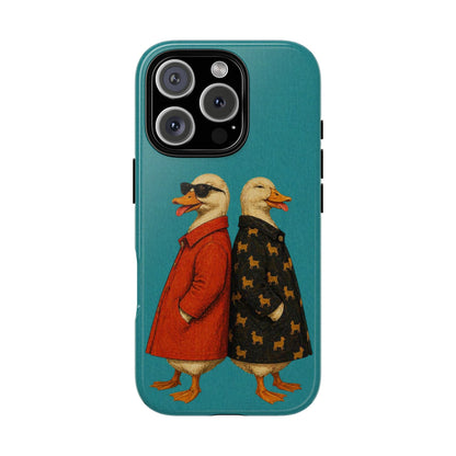 Stylish Duck Couple Phone Case Cute Aesthetic Animal Tough Cover