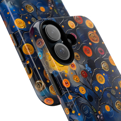 Blue Mosaic Tree Phone Case, Stained Glass Phone Case, Artistic iPhone Case, Colorful Nature Design, Samsung Galaxy Cover