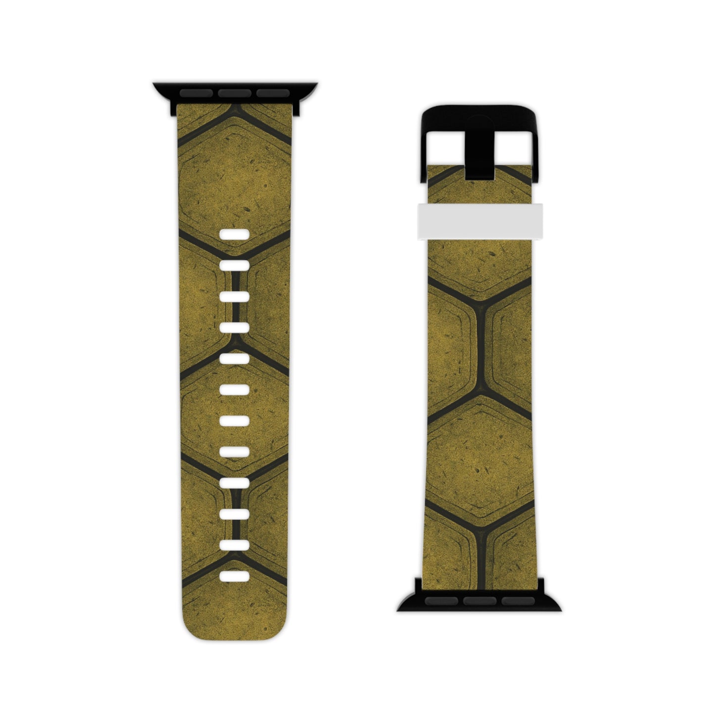 Cartoon Turtle Shell Apple Watch Band – Khaki Green Aesthetic Strap for Apple Watch