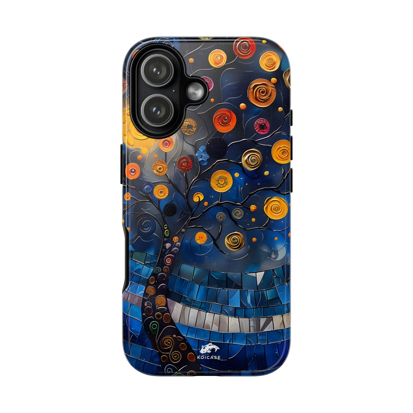 Blue Mosaic Tree Phone Case, Stained Glass Phone Case, Artistic iPhone Case, Colorful Nature Design, Samsung Galaxy Cover