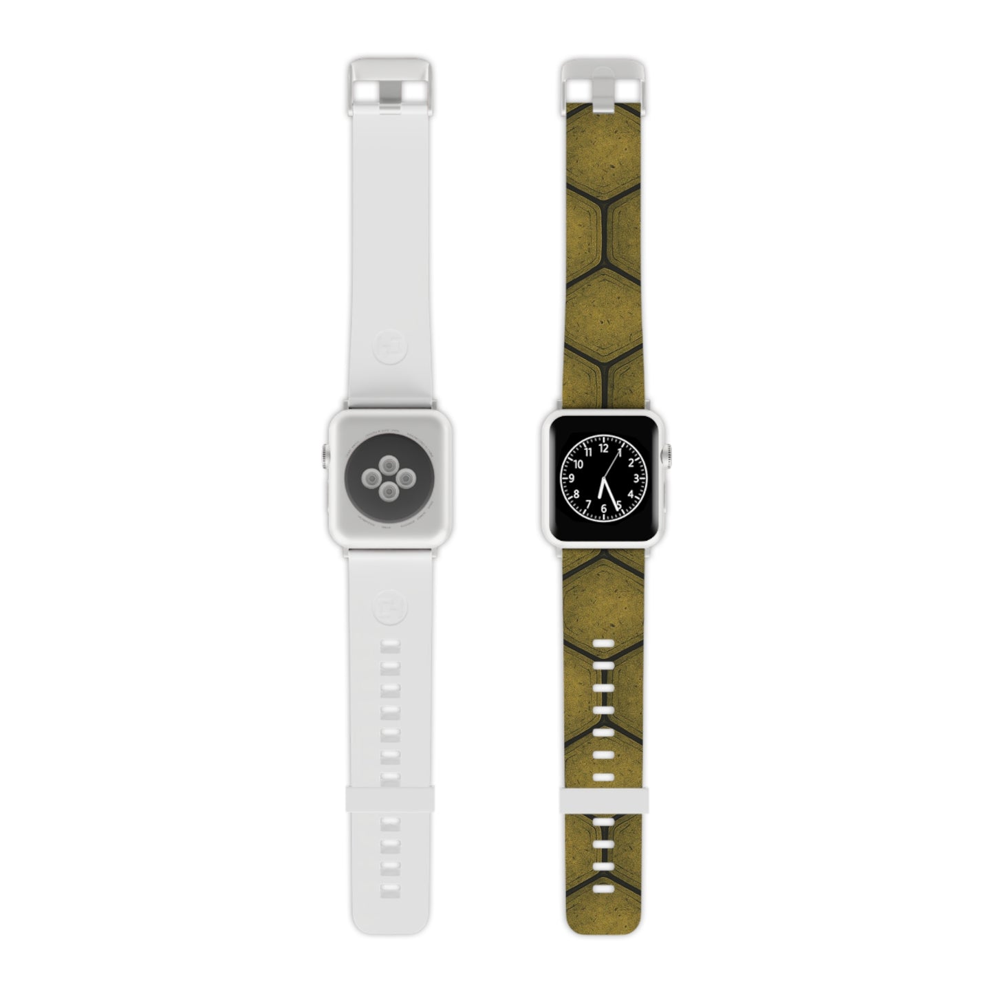 Cartoon Turtle Shell Apple Watch Band – Khaki Green Aesthetic Strap for Apple Watch