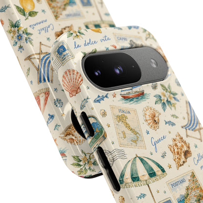 Mediterranean Travel Phone Case | Italian Summer Postcard Amalfi Coast Aesthetic