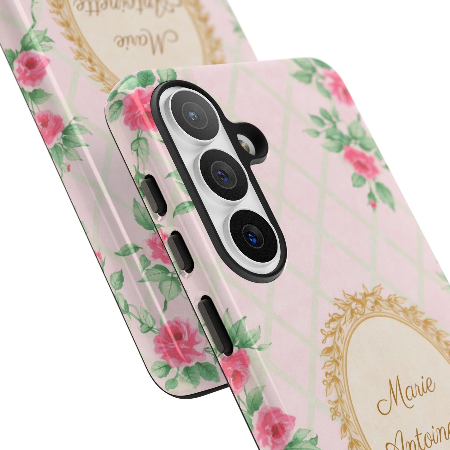 Custom Name Phone Case, Marie Antoinette Phone Case, Personalized Floral Phone Case, Pink Rococo Old Rose Case, Coquette Phone Cover
