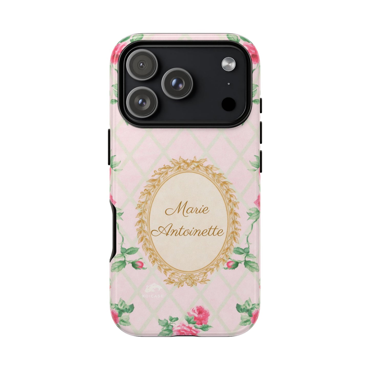 Custom Name Phone Case, Marie Antoinette Phone Case, Personalized Floral Phone Case, Pink Rococo Old Rose Case, Coquette Phone Cover