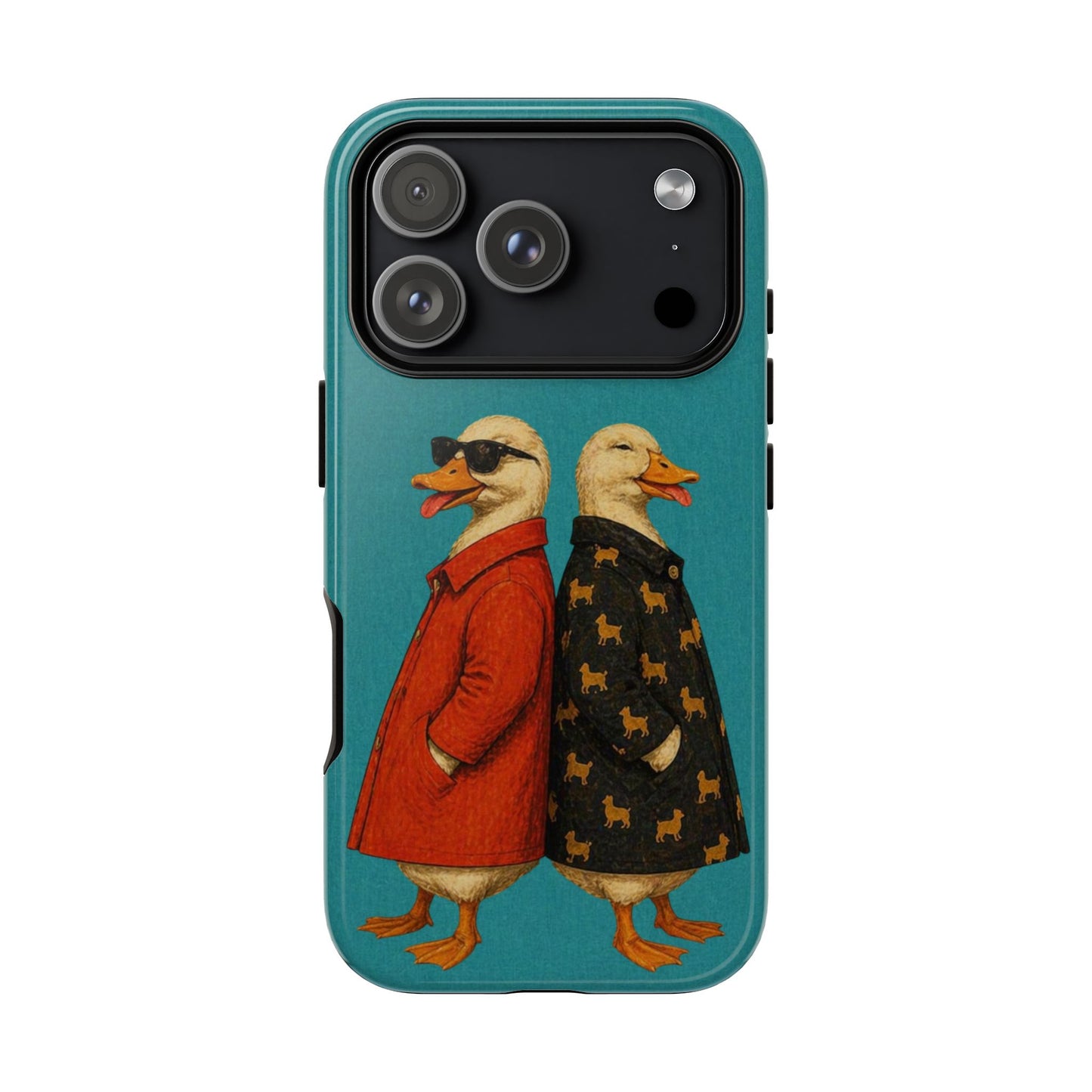 Stylish Duck Couple Phone Case Cute Aesthetic Animal Tough Cover