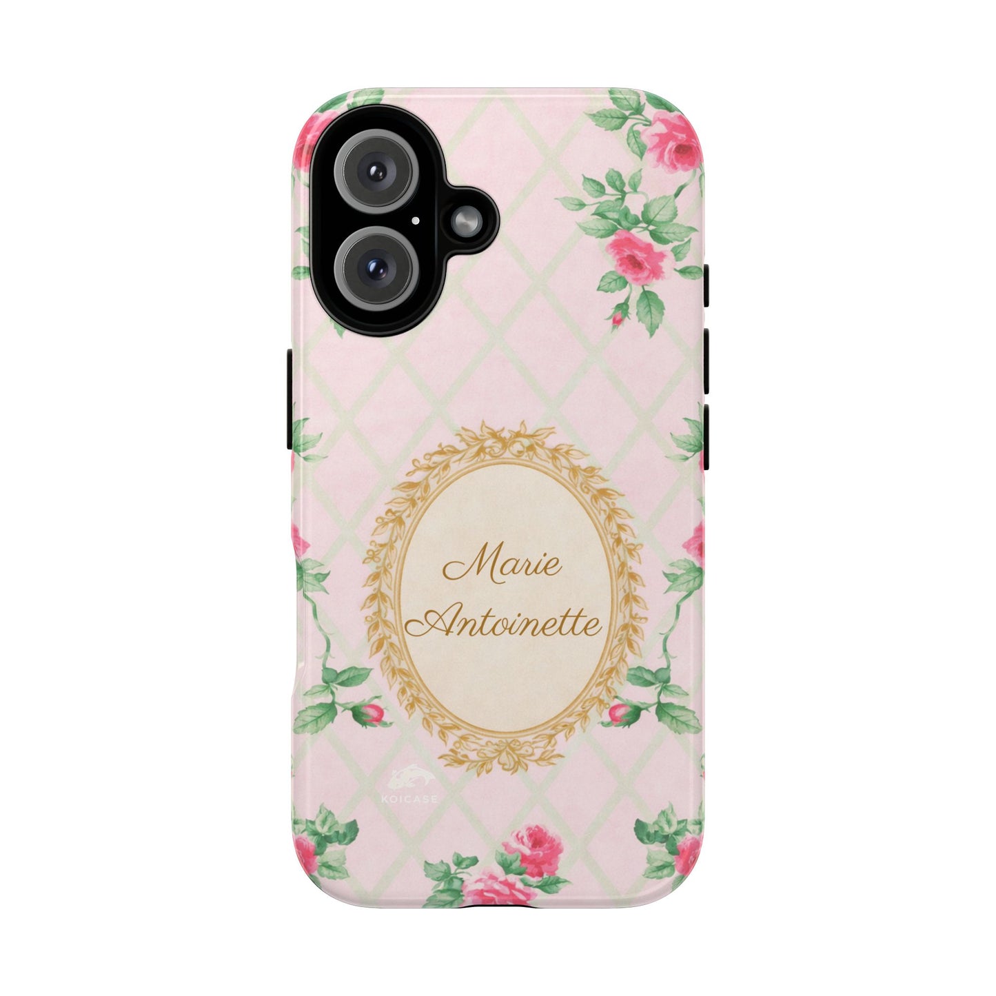 Custom Name Phone Case, Marie Antoinette Phone Case, Personalized Floral Phone Case, Pink Rococo Old Rose Case, Coquette Phone Cover