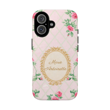 Custom Name Phone Case, Marie Antoinette Phone Case, Personalized Floral Phone Case, Pink Rococo Old Rose Case, Coquette Phone Cover