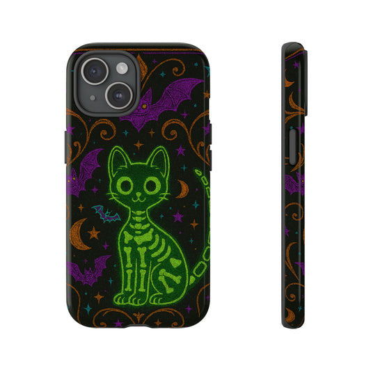 Skeleton Cat Phone Case