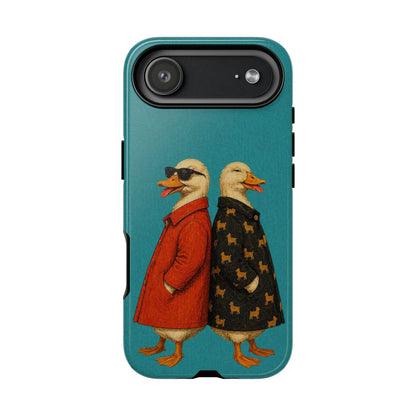 Stylish Duck Couple Phone Case Cute Aesthetic Animal Tough Cover