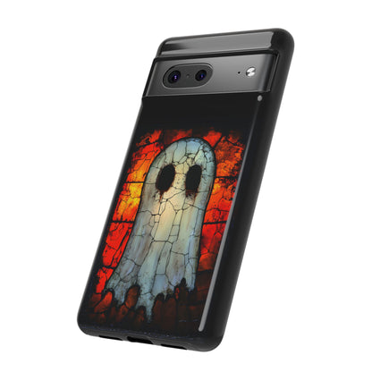 Ghost Phone Case - Halloween Themed Stained Glass Design