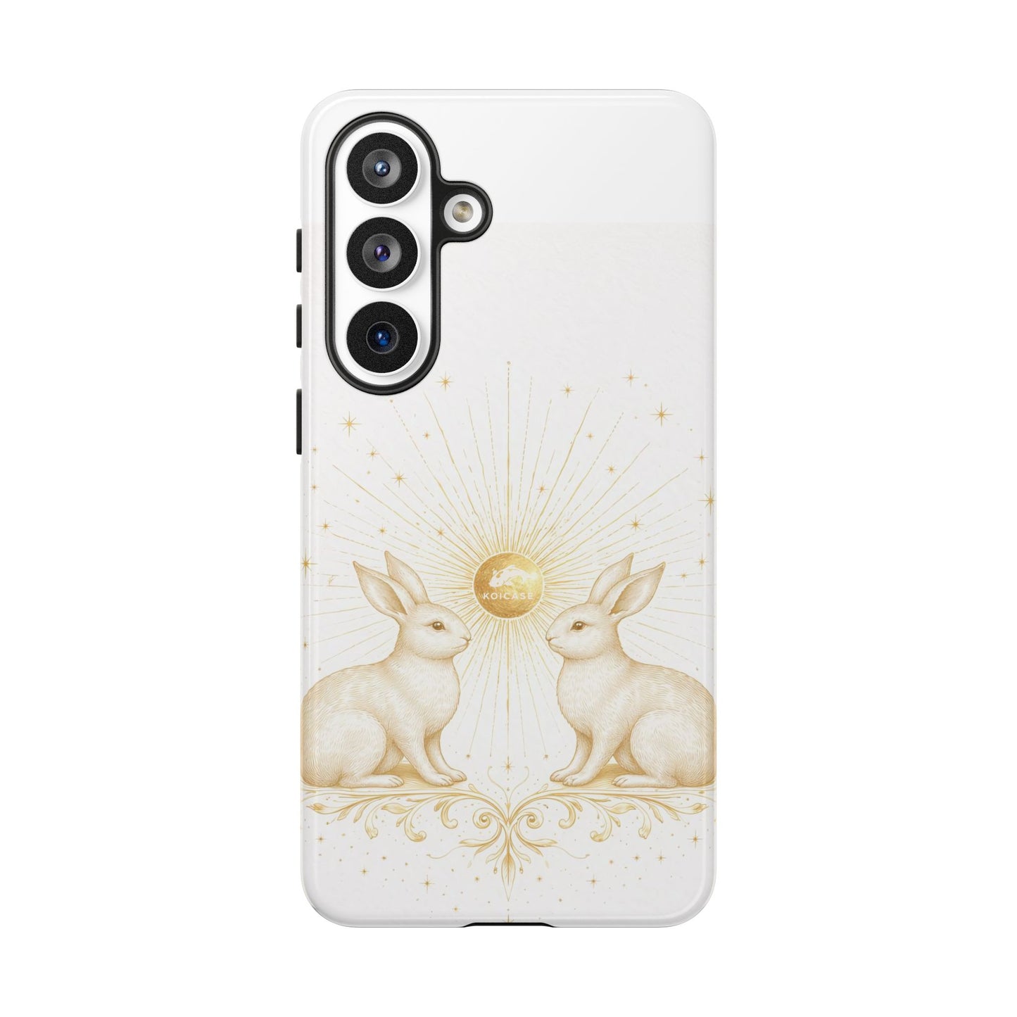 Celestial Bunny Phone Case, Rabbit Moon Stars Case, Neutral Serene Aesthetic iPhone Case,