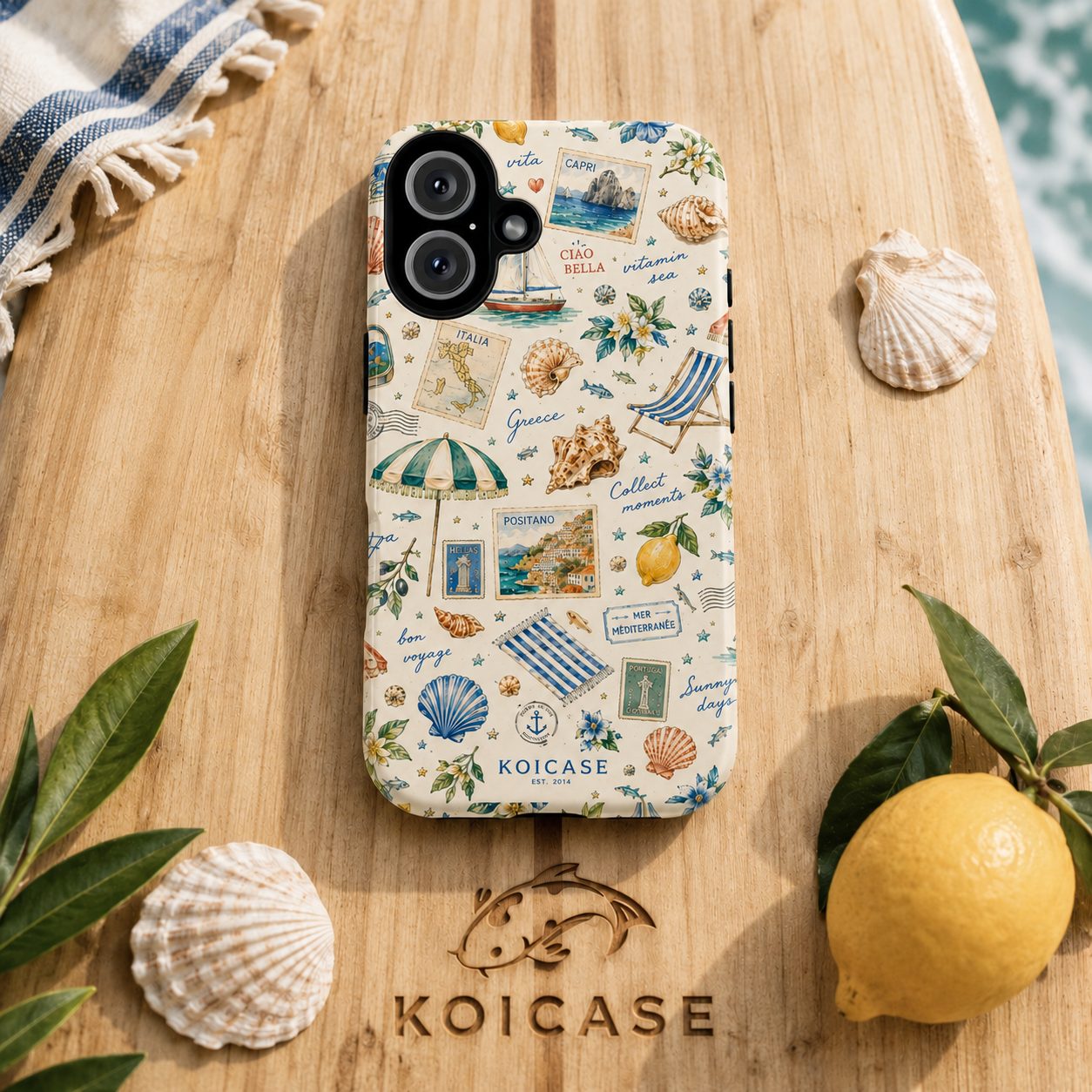 Mediterranean Travel Phone Case | Italian Summer Postcard Amalfi Coast Aesthetic