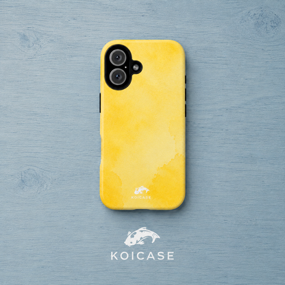Watercolour Lemon Yellow Phone Case, Minimalist Coastal Summer