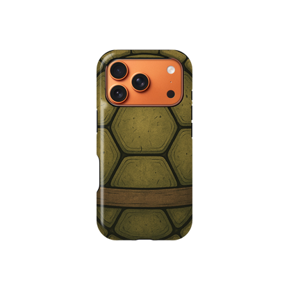 Tough Phone Case, Cool Turtle Shell - for iPhone 17 to 8, Google Pixel, Samsung Galaxy, Dual Layered