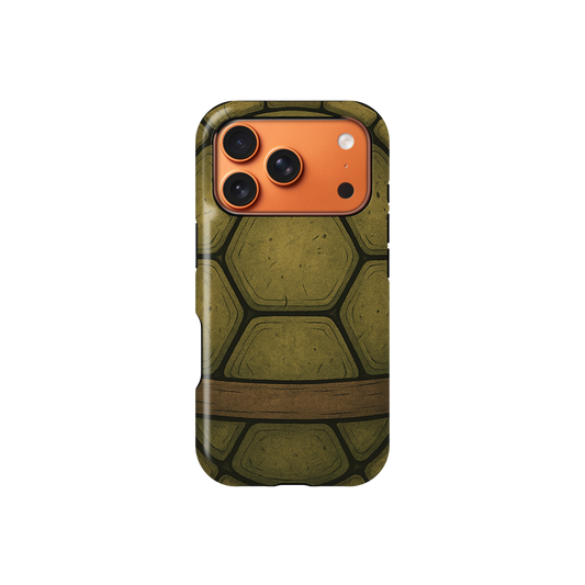 Tough Phone Case, Cool Turtle Shell - for iPhone 17 to 8, Google Pixel, Samsung Galaxy, Dual Layered